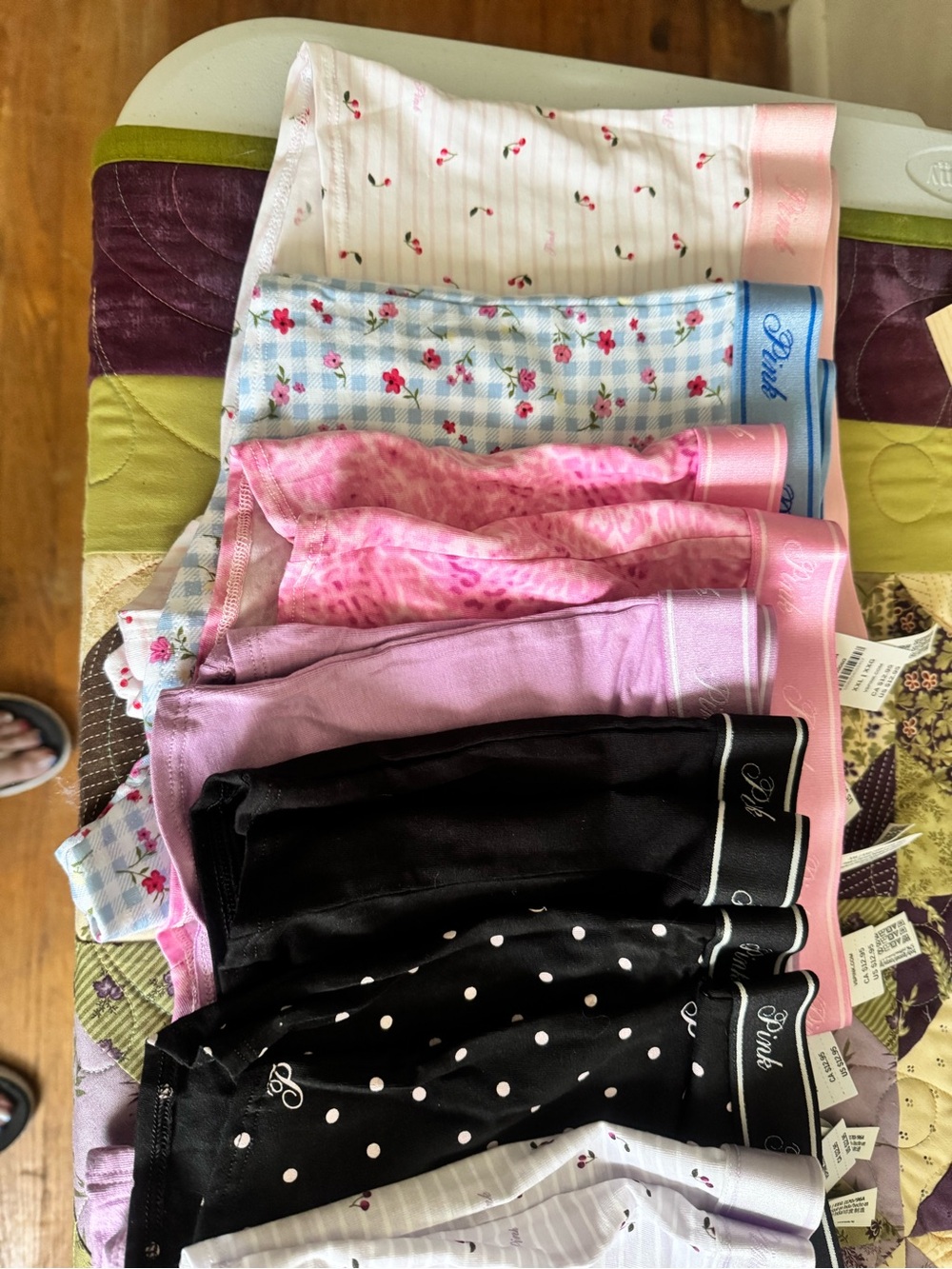 Women Pink and Multi-Print Cotton Bottoms - Picture 2 of 5